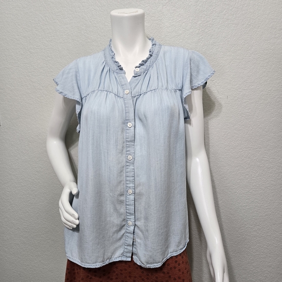 Rails The Ruthie Light Blue  Top Size M - Picture 10 of 13